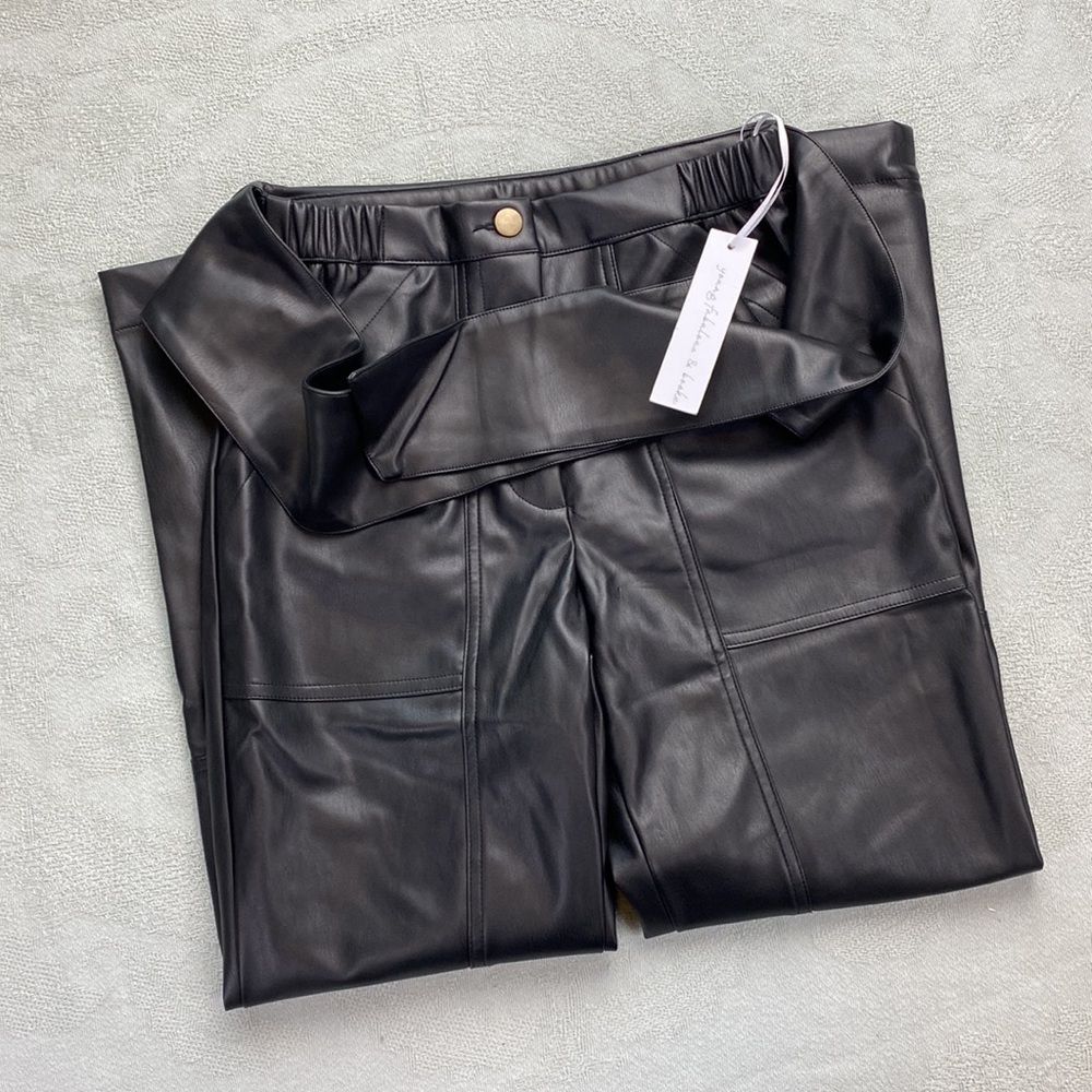 NWT Young Fabulous & Broke Faux leather pants - Picture 4 of 12